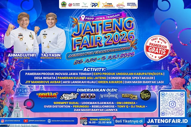 Jateng Fair 2026 Hadir Meriah, Tampilkan Inovasi dan Potensi Unggulan Jawa Tengah